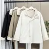 100kg Chica Gordita Invierno Nuevo Estilo Coreano Casual Terciopelo Cuello Alto Chaqueta de Algodón Talla Grande Mediana Larga Chaqueta de Algodón Mujer 8950