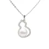 Collar de Plata de Ley S925 Perla de Agua Dulce Natural Calabaza para Mujer Versátil Nuevo Chinoiserie Gama Alta Fulu Cadena Dulce para Clavícula