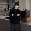 Nuevo cárdigan chaqueta de punto simple para hombre 2026, top de moda para primavera, abrigo suéter turquesa de moda para hombre para primavera y otoño