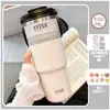 Taza de café de acero inoxidable, taza térmica, taza grande con popote, vaso de agua de aspecto elegante para niñas, vaso para hielo que mantiene el frío para hombres
