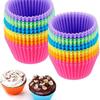 Molde de Silicone de Grau Alimentício para Bolo Assar Copo de Bolo Transfronteiriço 7cm Redondo Tarte de Ovo Pudim Copo de Muffin de Silicone