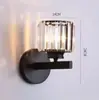Luz de espejo de cristal simple moderna americana para dormitorio interior, de noche, tocador, gabinete, nueva lámpara de pared al por mayor