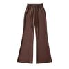 Pantalones deportivos adelgazantes elásticos de cintura alta, pantalones casuales acampanados de corte slim y caída fluida, pantalones versátiles de uso casual