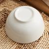 Suministro Transfronterizo Vajilla de Cerámica Blanco Puro Espesado Bol de Arroz Bol Luohan Bol de Porcelana Comercial Bol de Cerámica de Shanxi