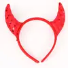 Diadema de Halloween Diadema de Cuernos Rojos de Diablo Set de 3 Piezas para Niños y Adultos Decoración de Cola de Diablo Accesorios de Actuación