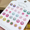 Joyería para Arte de Uñas de Resina Dibujos Animados Dinosaurio Comida Linda Juguete Joyería para Uñas Aretes Funda para Teléfono Móvil Accesorios de Uña Portátiles