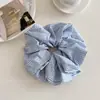 Estilo Coreano Oversize Mori Girl Cuadros Azules Lazo para el Cabello Tipo Intestino Flor para el Cabello Accesorios para el Cabello Estilo Perezoso con Temperamento Lazo para el Cabello