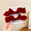Grampo de Cabelo Vermelho Estilo Chinês Novo Ano Grampo com Borla Estilo Antigo Hanfu Acessório de Cabelo Laço para Meninas Ornamento de Cabelo Presilha de Cabelo