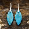 Aretes colgantes de hoja de piedra del Emperador Bohemio nuevos transfronterizos Joyería popular europea y americana Joyería Ins