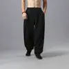 Pantalones Anchos de Verano de Nuevo Estilo Chino para Hombre, Pantalones Largos Linterna, Pantalones Sueltos de Práctica, Pantalones Casuales de Meditación