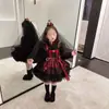 Vestido de Pequeña Princesa Malvada para Halloween Disfraz Mágico de Vampiro Cos para Niñas Lolita Vestido Lolita Infantil Otoño