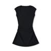 Vestido de Verano Estilo Pura Pasión con Cuello en U y Mangas Cortas Estilo Francés Cintura Ceñida Sexy Sexy Falda Ultra Corta que Cubre la Cadera