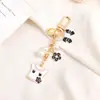 Nuevo Estilo Dulce y Fresco Lazo de Cinta con Abalorios Colgante para Bolso Cadena para Teléfono Versátil Hoja Copo de Nieve Llavero Colgante