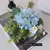 Nuevo Artefacto de Flores Combinación Hortensia Eucalipto Artefacto de Flores para el Hogar Sala de Estar Entrada Adornos de Flores Transfronterizos Flor de Seda
