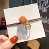 Goma para el pelo hueca con pedrería, popular en Dongdaemun, Corea, Accesorio elástico para el pelo de cristal cuadrado, No daña el pelo