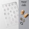 Molde de unha de celebridade online silicone 3D relevo borboleta urso Cristal epóxi diy esculpido silicone de alta transparência