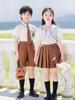 Traje de verano de manga corta para jardín de niños Ropa de clase Estilo universitario inglés Ropa para foto de graduación Uniforme escolar de verano para estudiantes de primaria