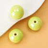 Cuentas Redondas de Acrílico con Recubrimiento UV de Alta Calidad Galvanizadas Iridiscentes Color Macaron Crema Accesorios para Cadena de Teléfono DIY Materiales para Cuentas
