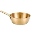 Cantimplora de Acero Inoxidable Engrosada Cuenco para Arroz y Vino Cocina Coreana Celebridad de Internet Cuenco Dorado con Asa Cuenco para Condimentos Japoneses Plato para Mojar Plato para Salsa