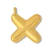 Colgante de Letra del Alfabeto Burbuja, Colgante DIY de Acero Inoxidable Chapado en Oro Pulido, Collar Elegante para Mujer, Colgante de Joyería de Acero de Titanio