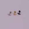 Mini ins Acero Inoxidable 316L Relámpago Ojos de Serpiente Gotas de Agua Aretes Perforación Joyería Venta al por Mayor