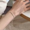 Pulsera de Bola de Circonita Brillante Versátil de Plata de Ley S925 Joyería Elegante de Nicho Pulsera Sencilla de Diamante Pequeño Accesorios de Moda