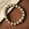 Pulseira Bodhi Estrela e Lua Amarela Óleo de Frango Ecológico com Sândalo Vermelho Girassol Especificações 7*8 Contas de Rosário Novo Estilo Chinês