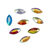 Acessórios Yiwu sortidos fundo plano olho de cavalo diamante cor AB seção plana diamante acrílico diamante para colar DIY acessórios de diamante para colar