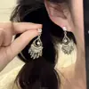 Pendientes Largos con Borlas Bohemios del Mago de Oz, Pendientes Femeninos, Pendientes Retro Verdes de Alta Gama