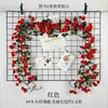 Enredaderas de Rosas Artificiales, Flores Falsas, Enredaderas Decorativas para Tubos de Aire Acondicionado de Sala de Estar, Decoración de Sistema de Calefacción, Enredaderas de Flores Artificiales de Seda de Plástico
