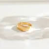 Moda Europea y Americana Elegante Nicho Anillo Plano de Acero de Titanio para Mujer Simple Retro Ins Estilo Fresco Anillo Personalizado para Dedo Índice