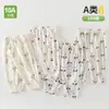 Calça Bebê Anti-Mosquito Verão Estilo Fino Para Meninos Algodão Puro Jacquard Calça Casual Para Ar Condicionado Calças Longas Com Punho Infantil