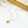 Collar de Mujer Tendencia en Tiktok Celebridad de Internet Lujo Ligero Gama Alta Cadena para Clavícula Gargantilla de Acero de Titanio Comercio Electrónico Transfronterizo Europeo y Americano Venta al por Mayor