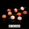 Ágata Roja del Sur Flor de Hielo Cuentas Sueltas Cristal Natural Cuentas Calabaza Pulsera de Cuentas Accesorios para Joyería DIY Más Vendido en Transmisión en Vivo