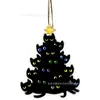 Novos enfeites de carro para gatos e cachorros de fronteira, decorações de Natal para casa, pingentes decorativos de mochila de carro em acrílico