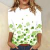 Verão Transfronteiriço Comércio Exterior Roupas Femininas Plus-Size Camiseta 3D Colorida Peça Única Dropshipping Personalizado Top Manga Três Quartos Camiseta Feminina Marca da Moda