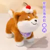 Lindo peluche de cachorro de mascota, tamaño pequeño de dibujos animados con atuendos y bufanda intercambiables, Husky, Bichón, Shiba Inu, juguete de peluche, regalo