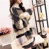 Vestido saia suéter feminino plus size outono e inverno Novo solto estilo western design para garotas cheinhas senso de estilo temperamento emagrecedor mais jovem