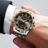 LIGE 89116 Reloj de Cuarzo para Hombre de Lujo Ligero con Diamantes, Negocios, Deportes, Ocio, Moda