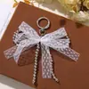 Moda Coreana Encaje Perla Imitación Hebilla de Lazo DIY Cadena para Bolso Teléfono Móvil Llavero Colgante Hebilla de Zapato Accesorios