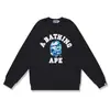 Sudadera Camuflada de Marca de Moda Transfronteriza de Comercio Exterior para Hombre Otoño e Invierno Manga Larga Estampado de Letras Holgada Cuello Redondo Pulóver Top Casual