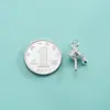 Pingente de Flor em Prata de Lei S925 Folha de Ginkgo Flor Pendurada Floco de Neve Lótus Pingente para Pulseira de Contas Feita à Mão DIY
