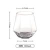 Copa hexagonal estilo ins de vidrio de alta apariencia, copa hexagonal geométrica de cristal, copa creativa para agua, whisky, vino extranjero