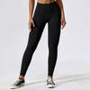 Traje de Ropa de Yoga Tejido de Punto sin Costuras Europeo y Americano Transfronterizo de Hilo Acanalado de Manga Larga y Chaleco Pantalones Ropa Deportiva para Fitness Yoga para Mujer