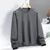 Envio RápidoMoletom Estampado com Gola Redonda Masculino, Novo Pulôver de Manga Longa Solto para Primavera/Outono, Camisa Básica Casual Fashion, Tendência