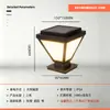Luminária de Cabeça Solar para Coluna, Luminária de Parede Externa, Luminária Externa Simples e Moderna para Pilar de Portão de Casa/Vila, Luminária de Jardim à Prova d'Água