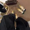 Tênis Plataforma Estampa de Leopardo Alemão Feminino 2026 Outono Nova Cor Blocada Versátil Solado Macio Casual Esportivo Sapatos Forrest Gump Tendência