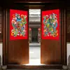 Adesivos de Deuses da Porta com Guan Gong, À Prova d'Água e Resistentes ao Sol, Verso Totalmente Adesivo, Pinturas de Proteção para Casa, Deuses da Porta, Sol e Lua, Fortuna, Pinturas de Ano Novo, Preço de Atacado de Fábrica