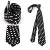 Moda para Hombre Vestido de Boda Blanco Lunares Corbata Casual Estilo Coreano Puntos Corbata de Algodón de 6 cm