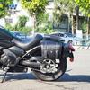 Coche musculoso Wolf adecuado para Vulcan S Kawasaki pequeño dios del fuego bolsa lateral bolsa lateral caja lateral retro modificación bolsa para casco liberación rápida